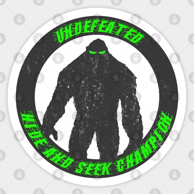 Bigfoot Social Distancing World Champion Sticker by happysquatch